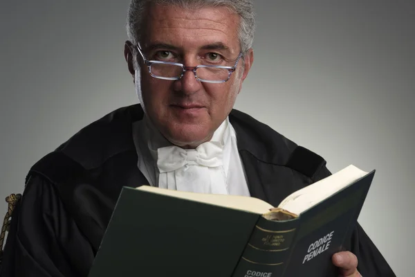 Middle age lawyer studio portrait — Stock Photo, Image