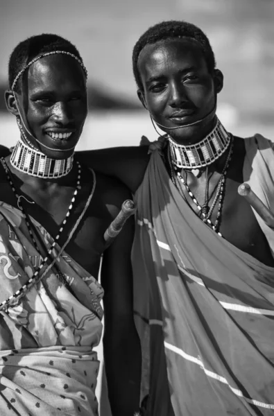 Masai en la playa — Foto de Stock