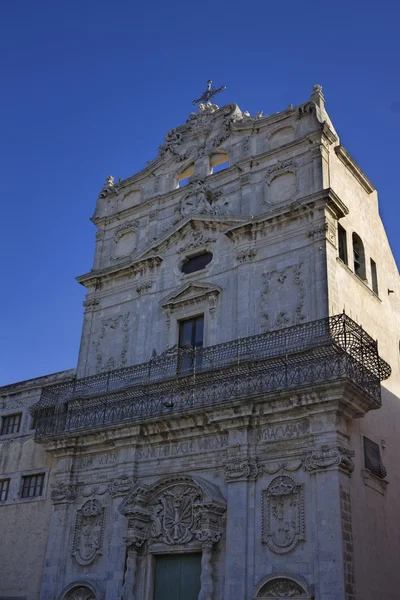 Itália, Sicília, Siracusa, Ortigia, vista do Palácio Episcopal Barroco — Fotografia de Stock