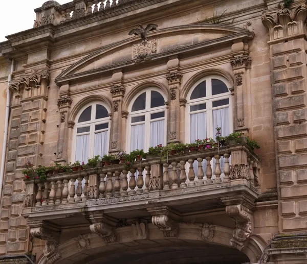 Original balcony in a baroque palace — Stock Photo, Image