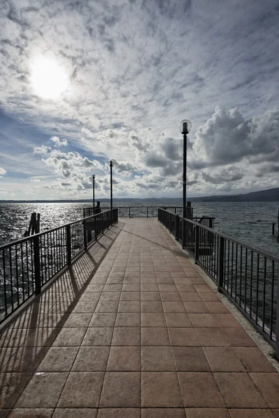 Terrace on the lake — Stock Photo, Image