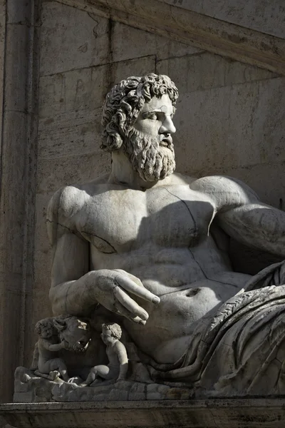 Italy, Rome, Campidoglio Square, roman statue — Stock Photo, Image