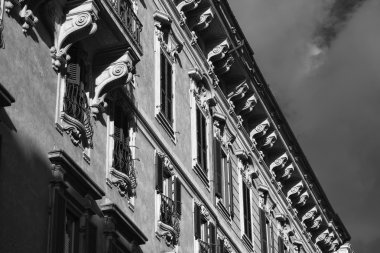 piazza venezia yakınındaki eski bina cephe