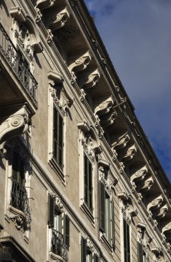 piazza venezia yakınındaki eski bina cephe