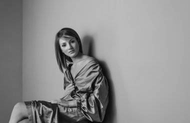 güzel bir kız portre Studio