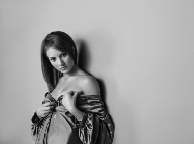 güzel bir kız portre Studio