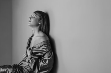 güzel bir kız portre Studio