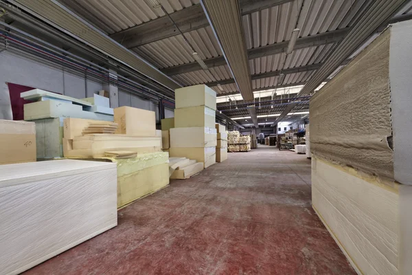 Foam rubber shapes in a foam rubber factory — Stock Photo, Image