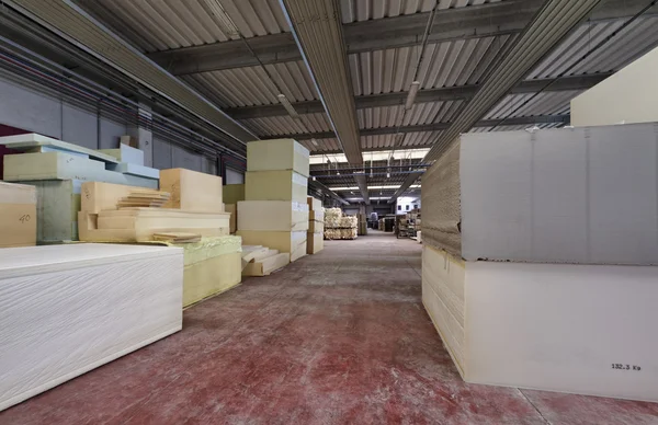 Foam rubber shapes in a foam rubber factory — Stock Photo, Image