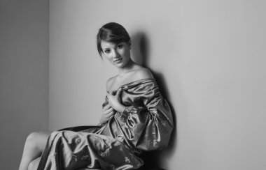 güzel bir kız portre Studio