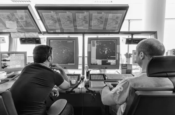 Flight controller working — Stock Photo, Image