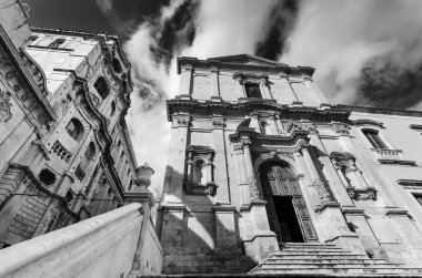 Barok s. francesco kilise Cephesi ve ss. salvatore Bazilikası ve Manastırı