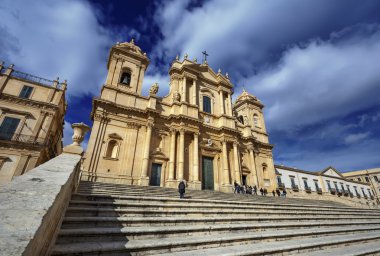 Italy, Sicily, Noto, S. Nicolò Cathedral baroque facade
