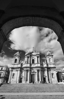 Italy, Sicily, Noto, S. Nicolò Cathedral baroque facade