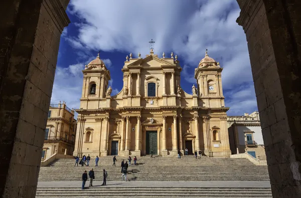 Italy, Sicily, Noto, S. Nicolò Cathedral baroque facade — 스톡 사진