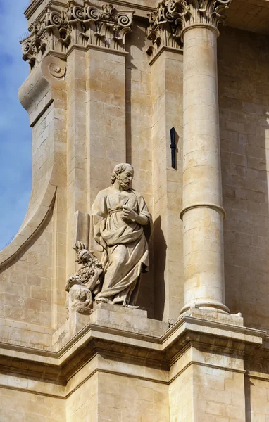 İtalya, Sicilya, noto, s. nicolo' katedral Barok Cephesi — Stok fotoğraf