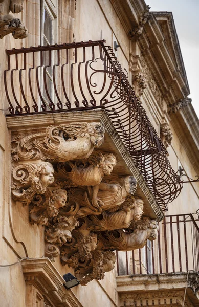 İtalya, Sicilya, noto, villadorata nicolaci Sarayı — Stok fotoğraf