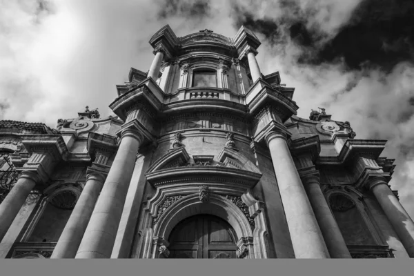 Italy, Sicily, Noto, S. Nicolò Cathedral baroque facade — Zdjęcie stockowe