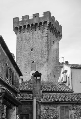 İtalya, Toskana, capalbio, ortaçağ Kulesi