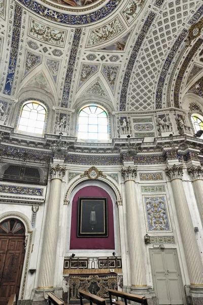 Italy, Sicily, Scicli, St. John Cathedral baroque interior view — Stock Photo, Image