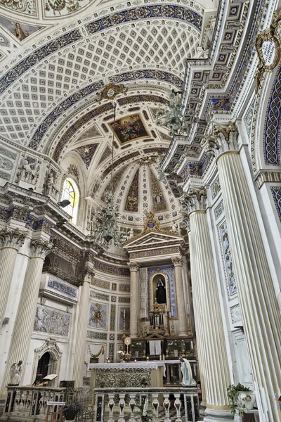 Italy, Sicily, Scicli, St. John Cathedral baroque interior view — Stock Photo, Image