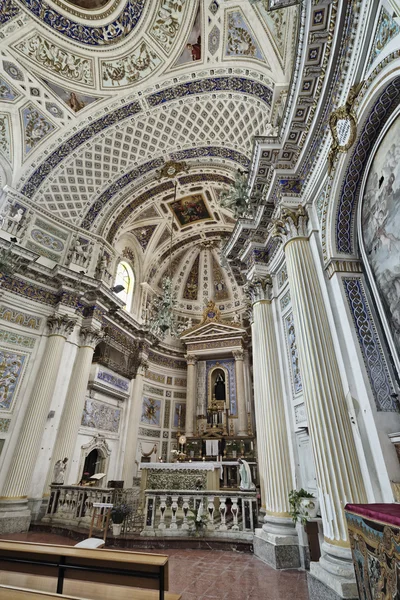 Italia, Sicilia, Scicli, Cattedrale di San Giovanni vista interna barocca — Foto Stock