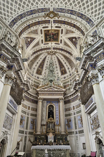 Italien, Sicilien, scicli, st john barock interiör Katedralutsikt — Stockfoto