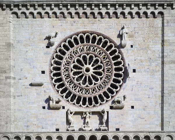 İtalya, umbria, assisi, neoklasik st. rufino katedral cephe — Stok fotoğraf