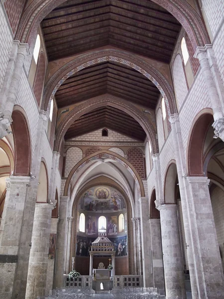 Italia, Anagni, Catedral medieval de Santa María fachada — Foto de Stock