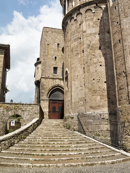 Italie, Anagni, façade médiévale de la cathédrale Sainte-Marie — Photo