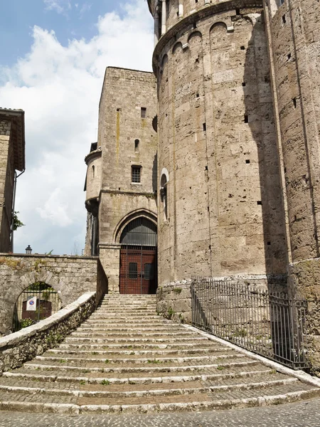 Italy, Anagni, medieval St. Mary Cathedral facade — Stock Photo, Image