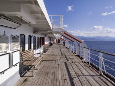 İtalya, Sicilya kanal, calabria kıyı şeridi görünümü