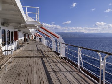 İtalya, Sicilya kanal, calabria kıyı şeridi görünümü
