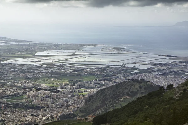 Italy, Sicily, Trapani, panoramic view of the city — Stock Photo, Image