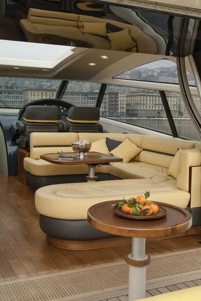 Luxury yacht dinette — Stock Photo, Image