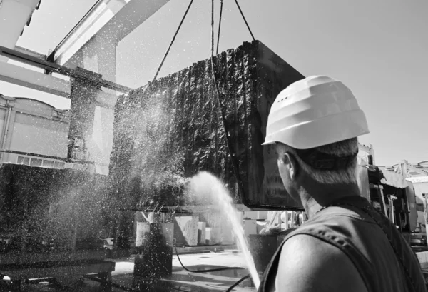 Marmeren snijden fabriek - industriële — Stockfoto