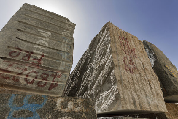 Marble cutting factory