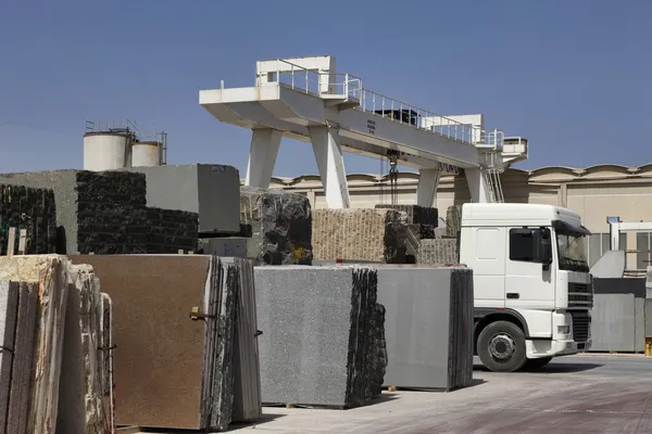 Marble cutting factory — Stock Photo, Image