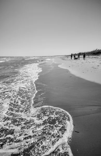 Persone che camminano sulla spiaggia — Foto Stock