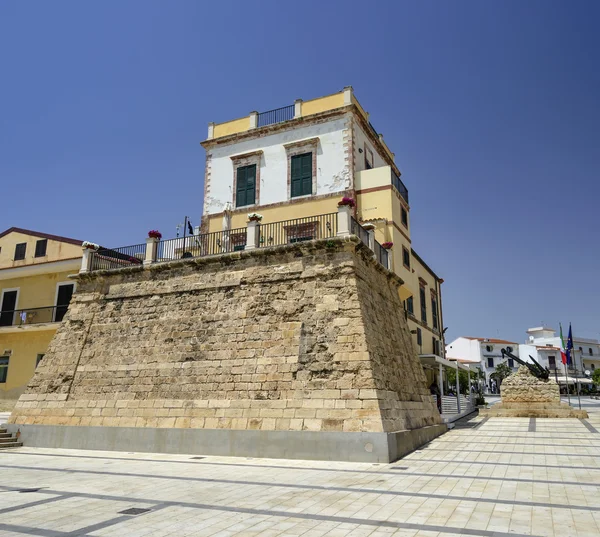 View of the old saracin tower, today a terrace. — Stock Photo, Image