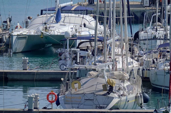 Talya Sicilya Akdeniz Marina Ragusa Ragusa Ili Eylül 2021 Limanda — Stok fotoğraf