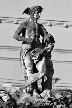 İtalya, Sicilya, Bagheria (Palermo), Villa Palagonia (1715 AC), heykel