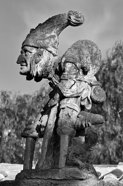 Italia Sicilia Bagheria Palermo Villa Palagonia 1715 Statua Del Mostro — Foto Stock