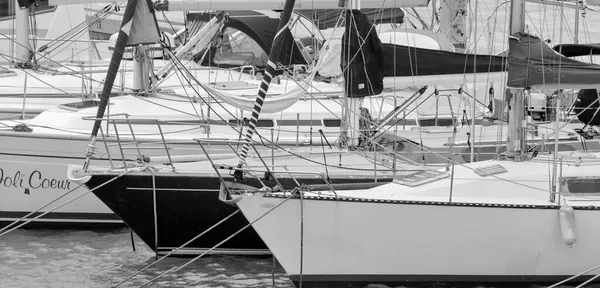 Италия Сицилия Средиземное Море Марина Рагуза Провинция Рагуза Парусные Лодки — стоковое фото