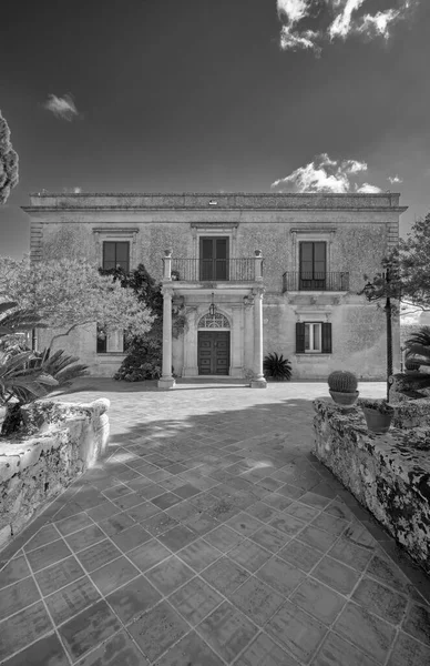 Itália Sicília Modica Província Ragusa Zona Rural Fachada Uma Antiga — Fotografia de Stock