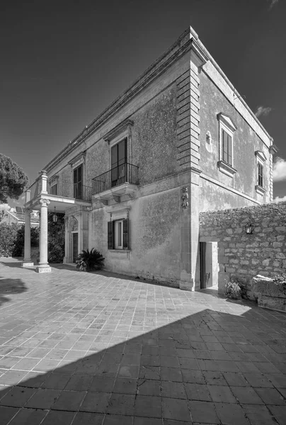 Италия Sicily Modica Ragusa Province Сельская Местность Фасад Старого Каменного — стоковое фото