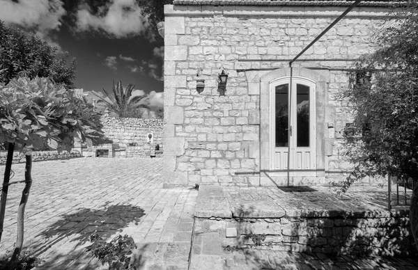 Itália Sicília Modica Província Ragusa Zona Rural Fachada Uma Antiga — Fotografia de Stock