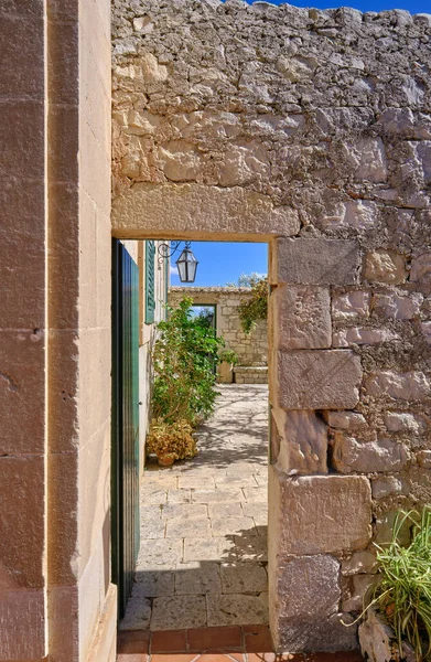 Italy Sicily Modica Ragusa Province Countryside Side Patio Old Stone — Stock Photo, Image