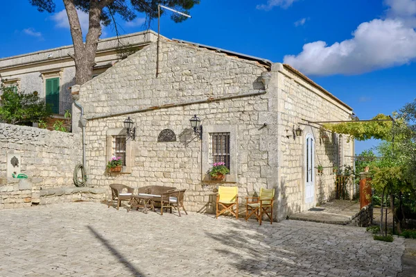 Italia Sicilia Modica Provincia Ragusa Campo Fachada Una Antigua Casa — Foto de Stock