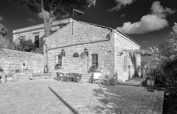 Itália Sicília Modica Província Ragusa Zona Rural Fachada Uma Antiga — Fotografia de Stock